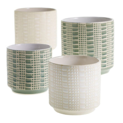 Zati Checkered Plant Pot